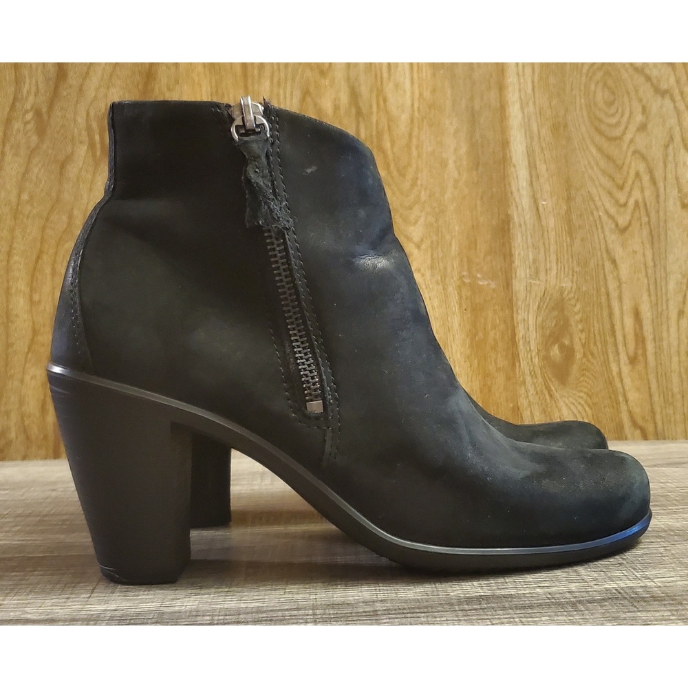 Ecco Touch 75 Zip Up Ankle Boots Women's EU 38 US 7-7.5 Black